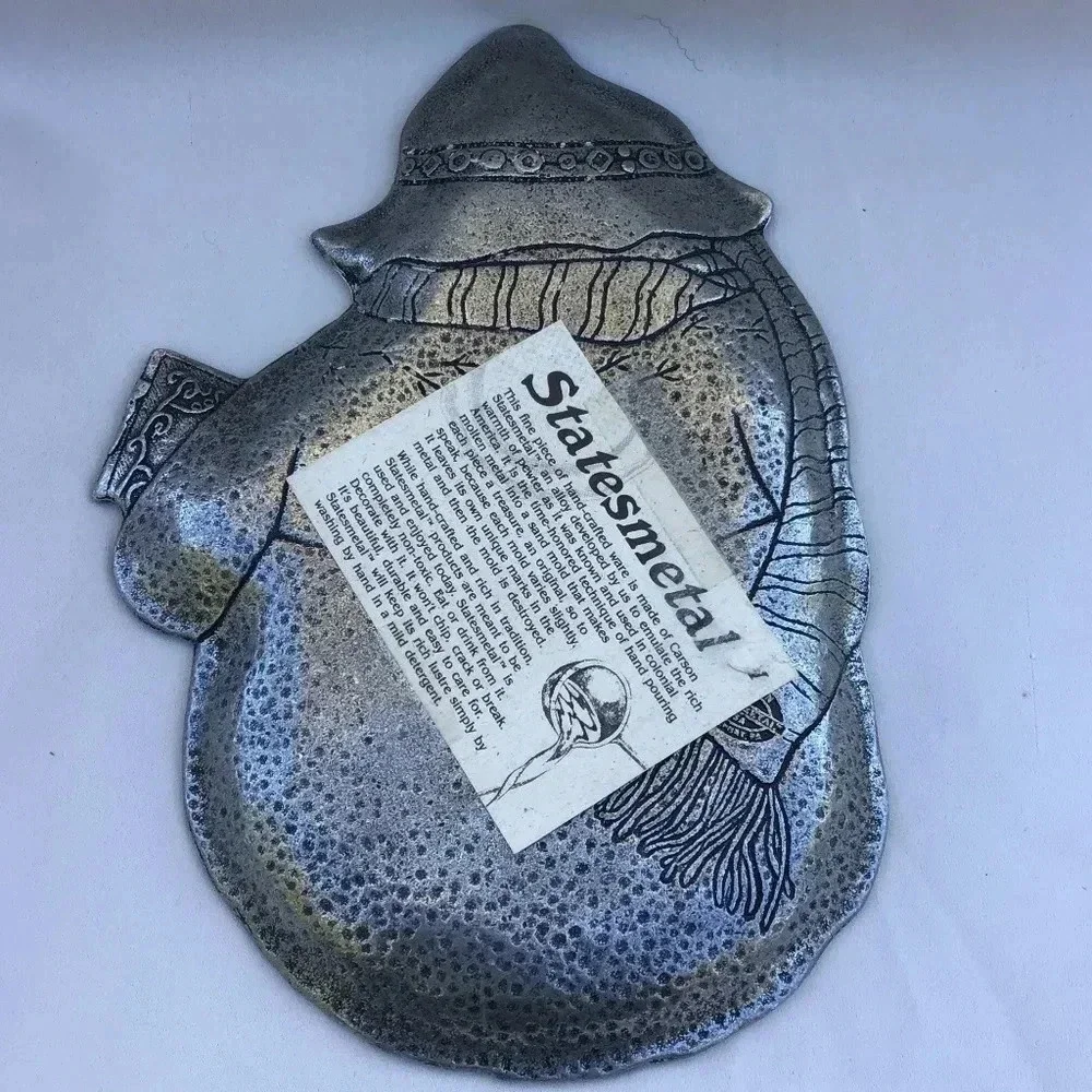 Carson Statesmetal Snowman Holiday Candy Dish/ Platter